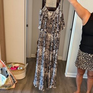 Stylish Snake Print Jumpsuit